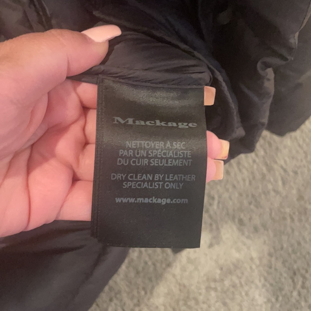 Mackage Long Down Feather Jacket/Black/Size Xs - image 6